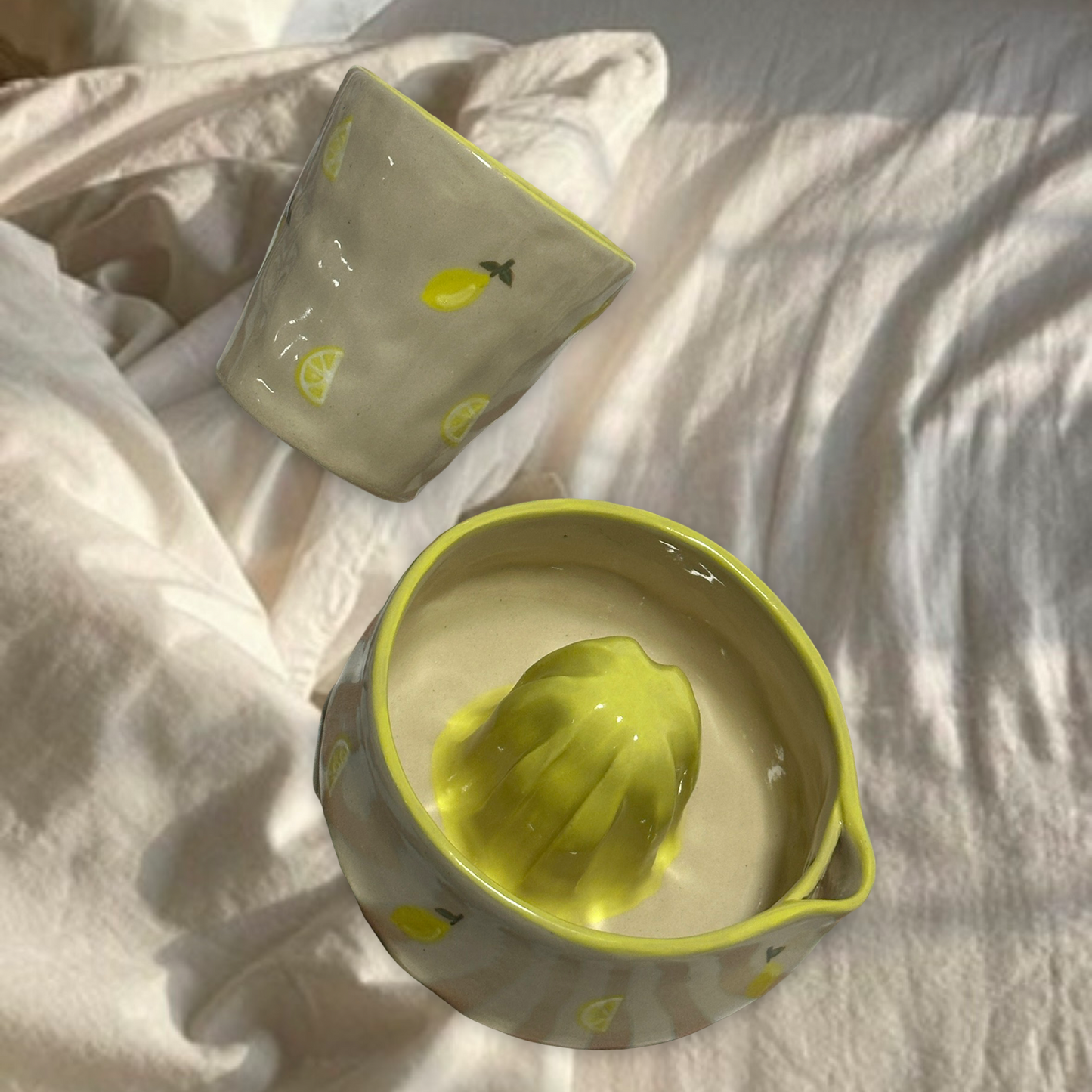 Handmade Lemon Cup & Juicer Set
