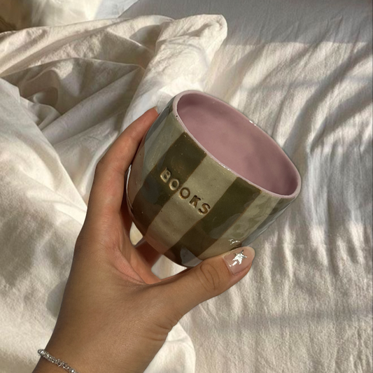 Handmade book lovers cup