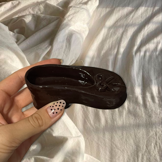 Handmade tabi shoe incense holder