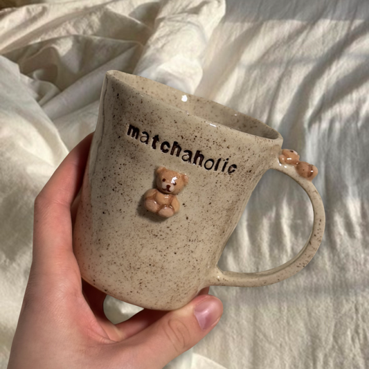 Handmade teddy bear mug