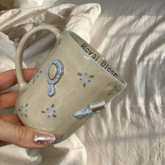 Handmade Blue Bridgerton mug