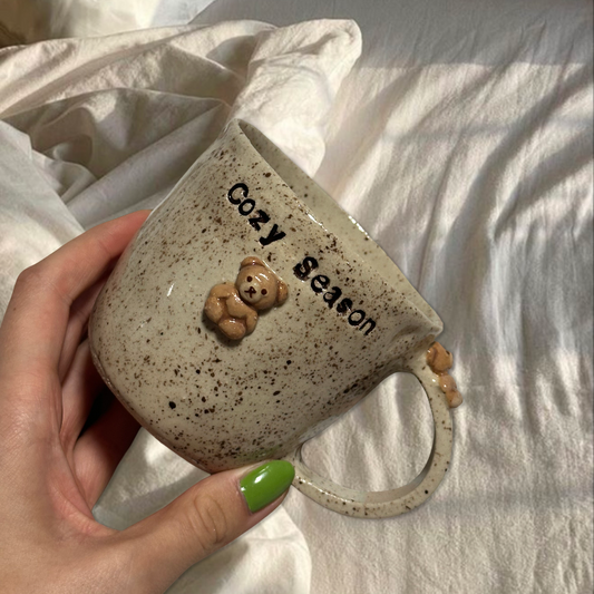 Handmade teddy bear mug