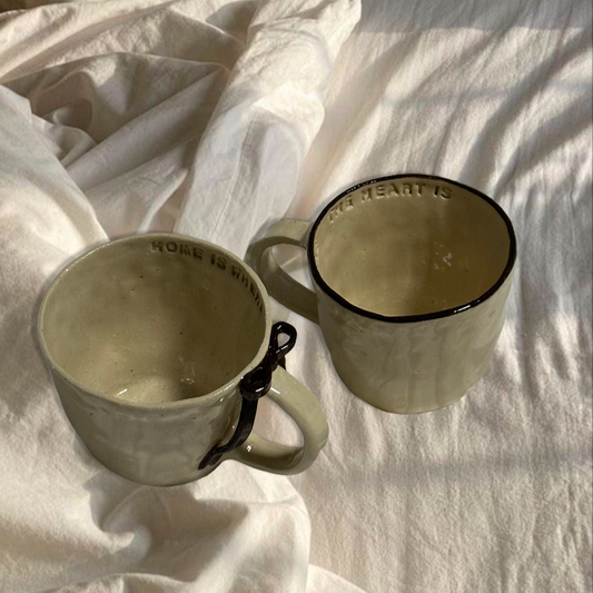 Handmade couple mugs