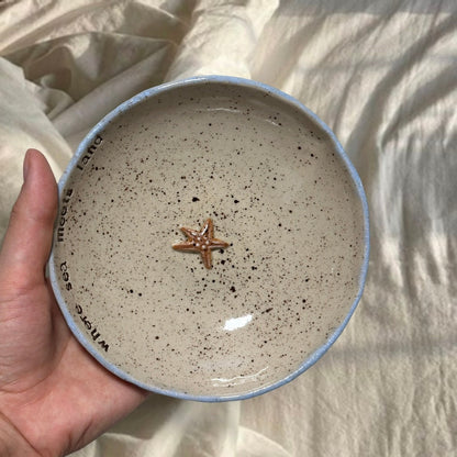 Handmade Blue Starfish Yoghurt Bowl 🐚⭐