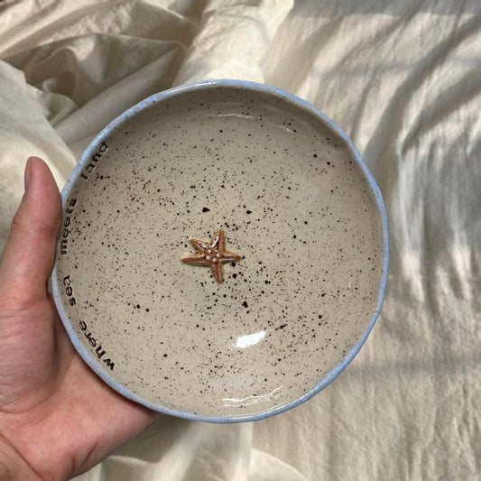 Handmade Blue Starfish Yoghurt Bowl 🐚⭐